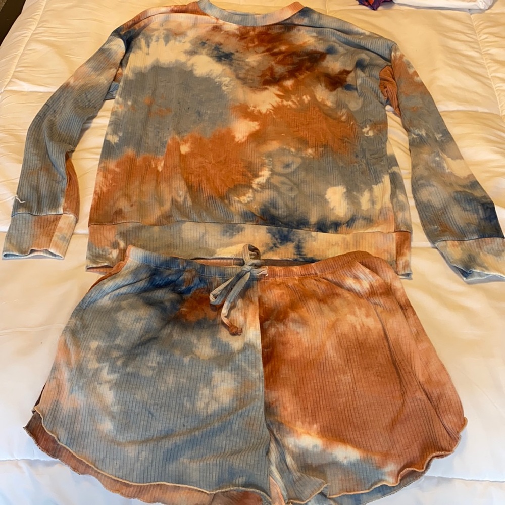 2 piece Socialite tie dye matching set